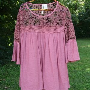 LACE PINK BLOUSE